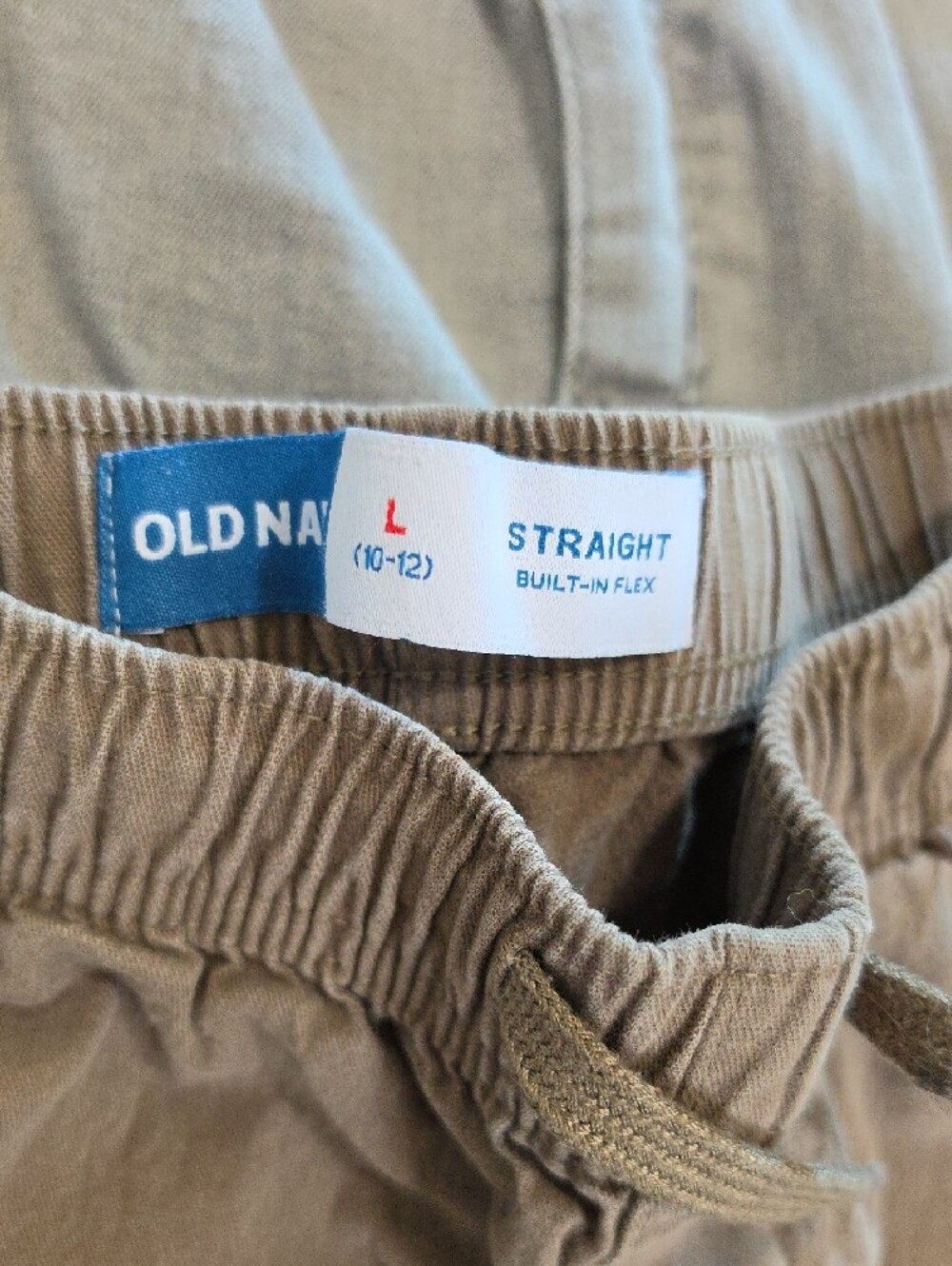 Old Navy 10-12 Elastic-Waist Drawstring Pants - Brown, Gray, Washed Black - Picture 2 of 11